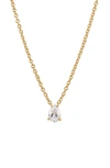 Nadri Modern Luv Small Pear Cubic Zirconia Pendant Necklace In Gold