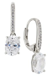 NADRI NADRI MODERN LUV OVAL CUBIC ZIRCONIA DROP EARRINGS,AV40575RCZ