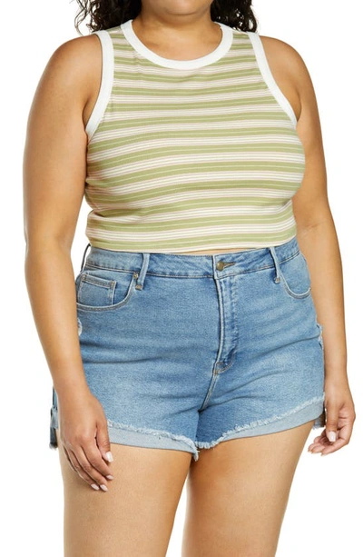 Bp. Ringer Tank In Green Kalee Stripe