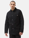 Dickies Stonewashed Duck Unlined Chore Coat In Black
