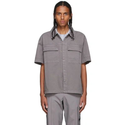 A-cold-wall* A Cold Wall Short Sleeve Denim Shirt In Grey