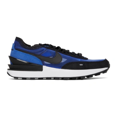 Nike Blue & Black Waffle One Sneakers