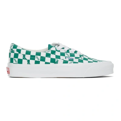 Vans Og Era Lx Checkerboard Print Sneaker Cadmium Green