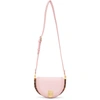 Fendi Moonlight Leather Saddle Bag In Pink