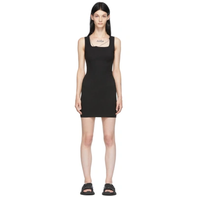 Alyx Rayon Mini Dress W/ Chain Collar In Black