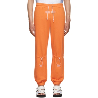 Mcq By Alexander Mcqueen Orange Drawstring Lounge Pants In Dune