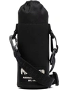 ALEXANDER MCQUEEN MAN BLACK AND IVORY MCQUEEN GRAFFITI BOTTLE CAGE,663097-1AAB0 1073