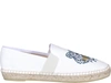 Kenzo Embroidered Tiger-motif Espadrilles In White