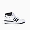 Adidas Originals Black & White Forum Mid Sneakers In White Black