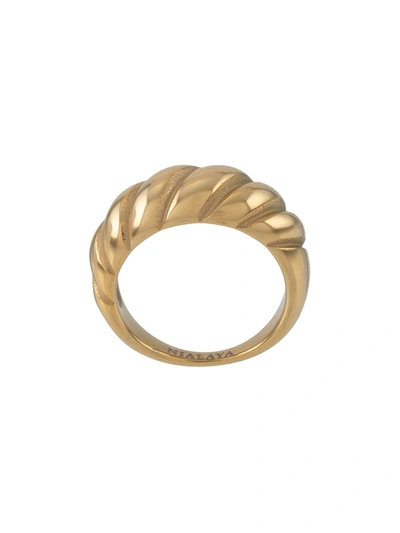 Nialaya Jewelry Croissant Ring In Gold
