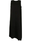 Y's Asymmetric Midi Dress In Schwarz