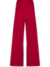 Norma Kamali Wide-leg Flared Trousers In Red