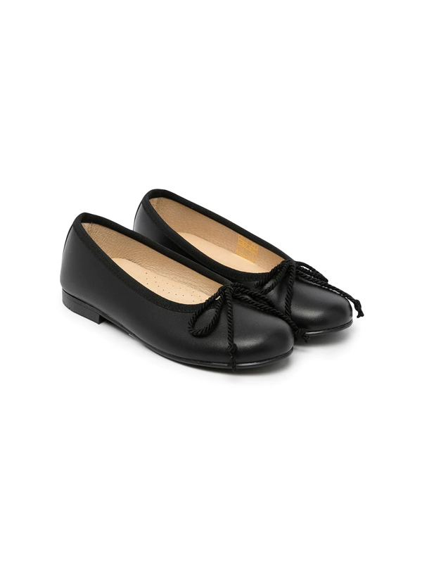 ANDANINES patent-finish leather ballerina shoes - Neutrals