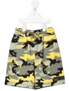 Dolce & Gabbana Baby Camouflage Shorts In Green