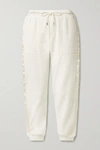ATM ANTHONY THOMAS MELILLO SATIN-TRIMMED FRENCH COTTON-TERRY TRACK PANTS