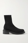 By Far Zip-up Suede Boots In Black