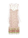 RED VALENTINO REDVALENTINO FLORAL EMBROIDERED LAYERED DRESS