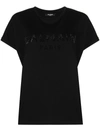 Balmain Studded-logo Short-sleeve T-shirt In Black