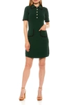 Alexia Admor Piper Short Sleeve Knit Dress In Emerald