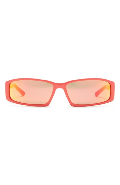 Balenciaga 60mm Rectangle Sunglasses In Red Red Red