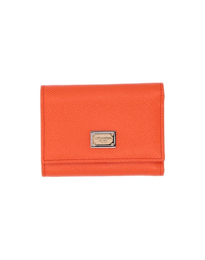 Dolce & Gabbana Wallets In Orange