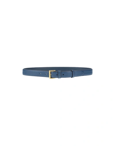 Prada Belts In Dark Blue