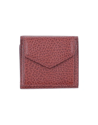 Maison Margiela Wallets In Brick Red