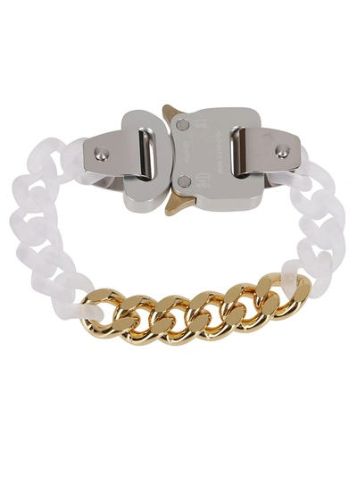Alyx Multicoloured Buckled Chain Bracelet In White