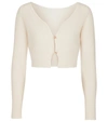 Jacquemus Le Cardigan Alzou Mohair And Wool-blend Cardigan In White