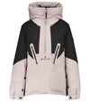 Moncler Iberis Half Zip Down Hooded Pullover Jacket In Black