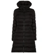 Moncler Womens Black Flammette Brand-patch Slim-fit Shell-down Jacket In Black