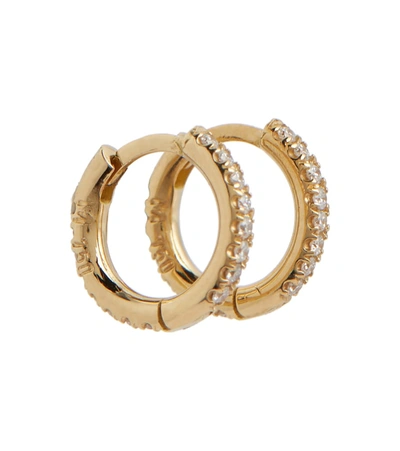 Ileana Makri Mini 18kt Yellow Gold Hoop Earrings With Diamonds