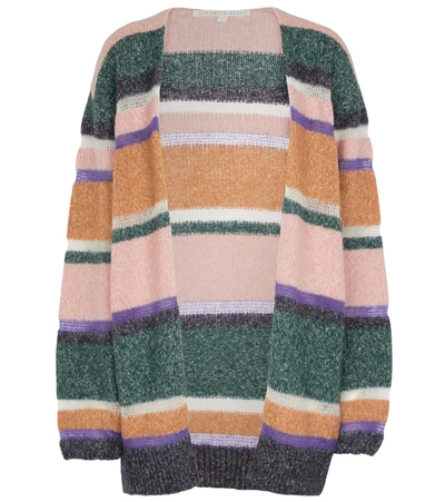 Veronica Beard Elizabeth Stripe Pattern Cardigan In Multicolore