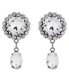 ALESSANDRA RICH CRYSTAL-EMBELLISHED CLIP-ON EARRINGS,P00584443