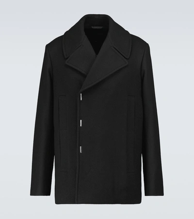 Givenchy Black Wool Double-breasted Peacoat