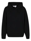 MSGM MSGM LOGO EMBROIDERED RIBBED HOODIE