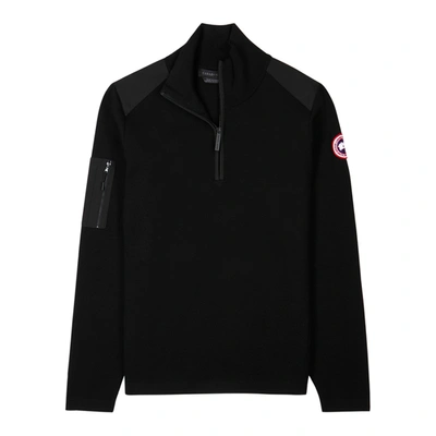 Canada Goose Stormont Black Half-zip Merino Wool Jumper