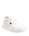Valentino Low-top One Stud White Sneakers In L71 Bianco