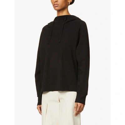 James Perse Relaxed-fit Cotton-jersey Hoody In Black