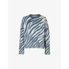 ALLSAINTS PINA TIGER-PRINT RECYCLED-WOVEN JUMPER,R03713052