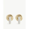 UNCOMMON MATTERS CUMULUS YELLOW GOLD-PLATED STERLING SILVER AND WOOD EARRINGS,R03775315