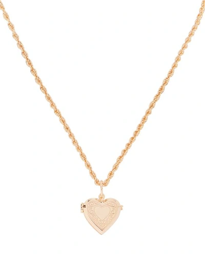 Maison Irem Darling Heart Locket Necklace In Gold