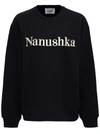 NANUSHKA REMY COTTON BLACK SWEATSHIRT