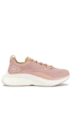 Apl Athletic Propulsion Labs Womens Rose Dust Champagne Techloom Streamline Mid-top Woven Trainers 3.5 In Rose Dust & Champagne & White
