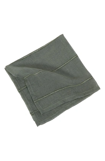 Pom Pom At Home Rutherford Set Of 4 Napkins In Moss