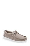 Hey Dude Kids' Wally Moc Toe Sneaker In Grey