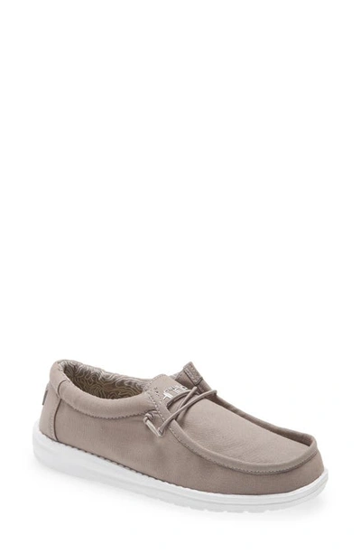 Hey Dude Wally Moc Toe Sneaker In Grey