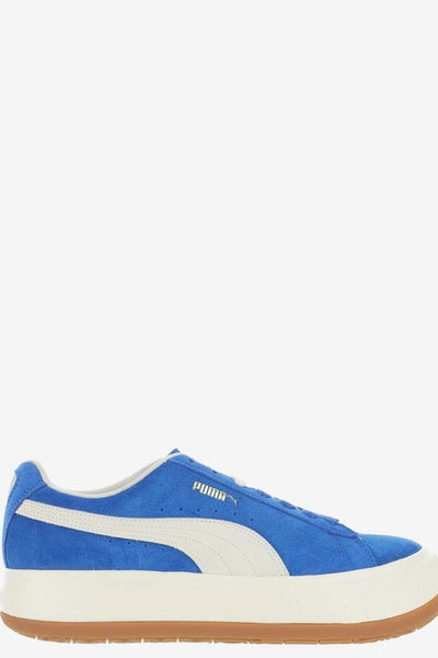 Puma Mayu Up Suede Sneakers In Blue