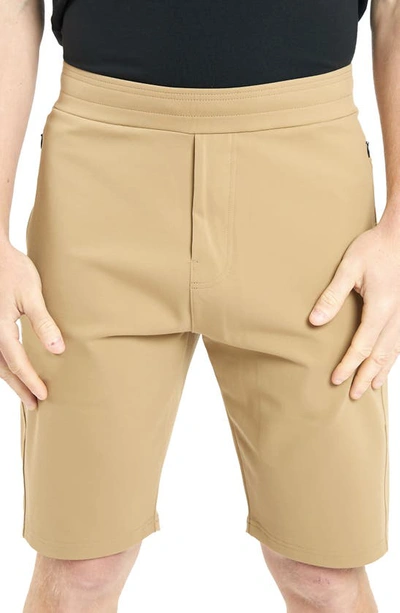 Public Rec Men's All Day Every Day Stretch-nylon Shorts In Khaki