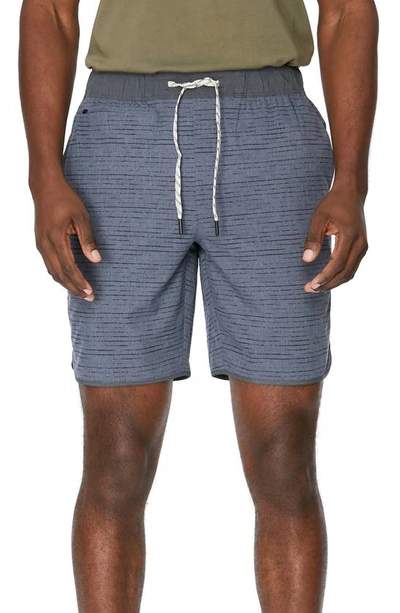 7 Diamonds Core Active Linear Print Shorts In Linear Navy